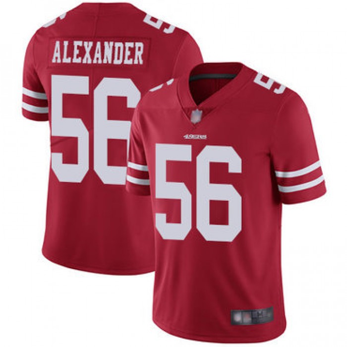 49ers #56 Kwon Alexander Red Team Color Men's Stitched Football Vapor Untouchable Limited Jersey