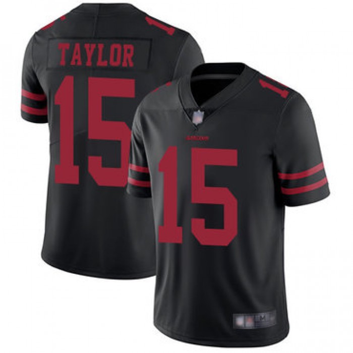 49ers #15 Trent Taylor Black Alternate Men's Stitched Football Vapor Untouchable Limited Jersey