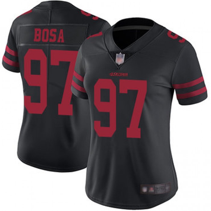 49ers #97 Nick Bosa Black Alternate Women's Stitched Football Vapor Untouchable Limited Jersey
