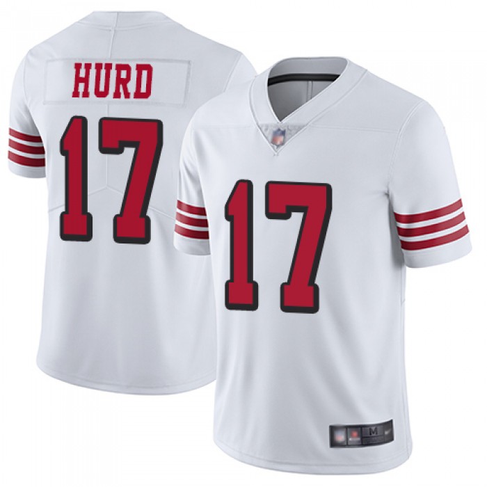 49ers #17 Jalen Hurd White Rush Youth Stitched Football Vapor Untouchable Limited Jersey