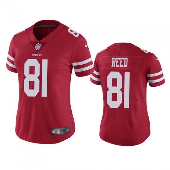 Women San Francisco 49ers #81 Jordan Reed Vapor Untouchable Limited Scarlet Jersey