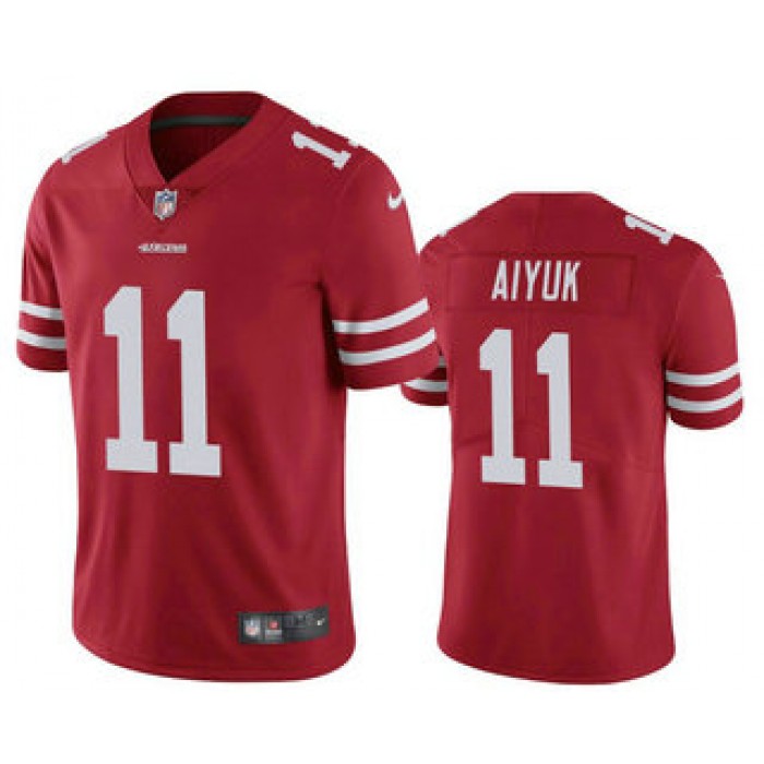 Men's San Francisco 49ers #11 Brandon Aiyuk Red 2020 Vapor Untouchable Stitched NFL Nike Limited Jersey