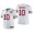 Men's San Francisco 49ers #10 Jimmy Garoppolo White 75th Anniversary Patch 2021 Vapor Untouchable Stitched Nike Limited Jersey