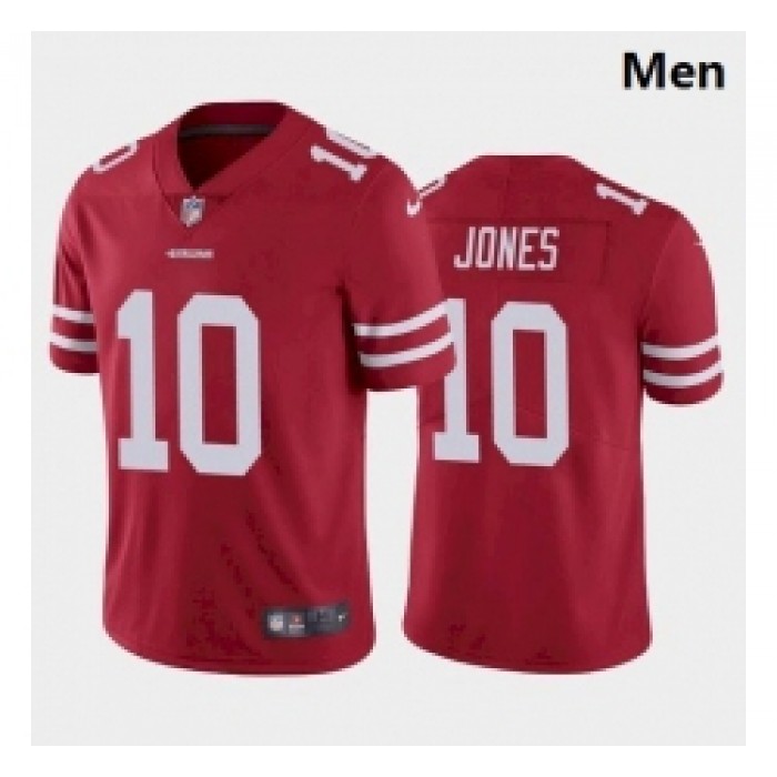 Men San Francisco 49ers #10 Mac Jones Red 2021 Draft Jersey