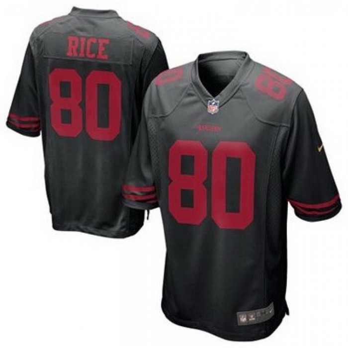 Nike San Francisco 49ers #80 Jerry Rice 2015 Black Limited Jersey