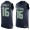 Men's Seattle Seahawks #16 Tyler Lockett Navy Blue Hot Pressing Player Name & Number Nike NFL Tank Top Jersey