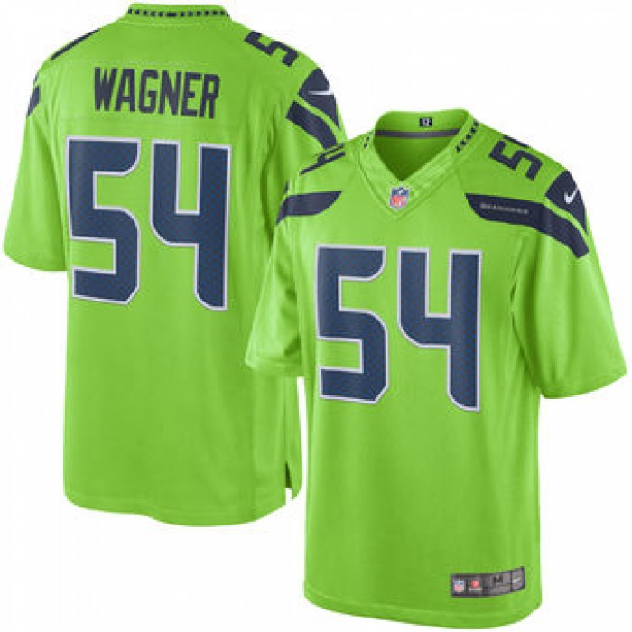 Men's Seattle Seahawks #54 Bobby Wagner Nike Green Color Rush Limited Jersey