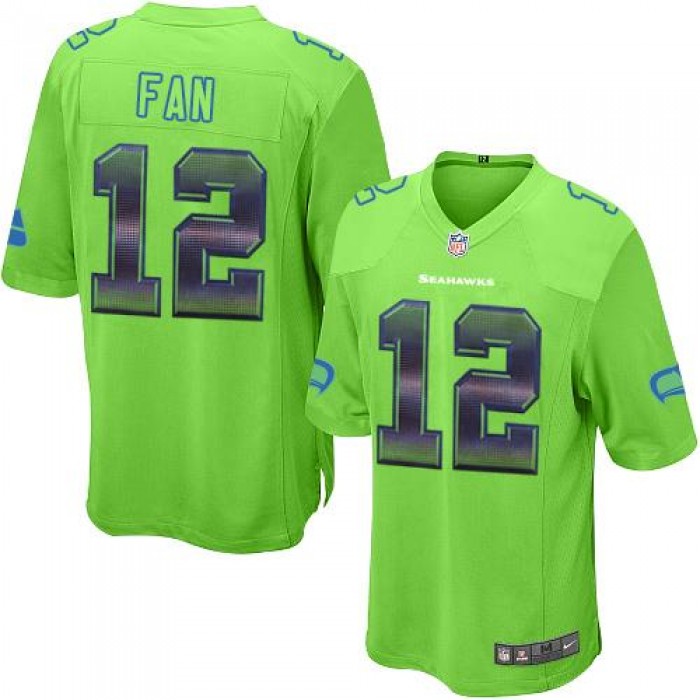 Nike Seahawks #12 Fan Green Alternate Men's Stitched NFL Limited Strobe Jersey
