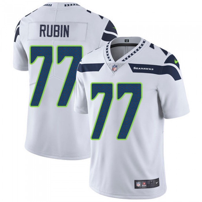 Nike Seattle Seahawks #77 Ahtyba Rubin White Men's Stitched NFL Vapor Untouchable Limited Jersey