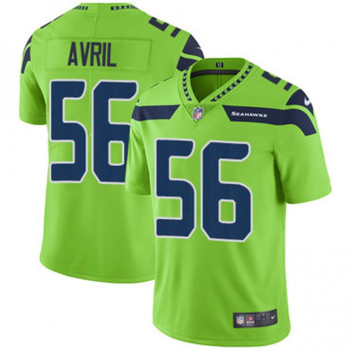Nike Seattle Seahawks #56 Cliff Avril Green Men's Stitched NFL Limited Rush Jersey