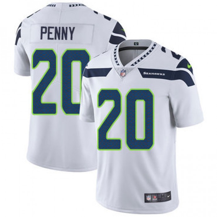 Nike Seattle Seahawks #20 Rashaad Penny White Men's Stitched NFL Vapor Untouchable Limited Jersey