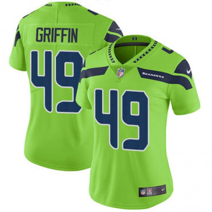 Nike Seahawks #49 Shaquem Griffin Green Women's Stitched NFL Limited Rush Jersey