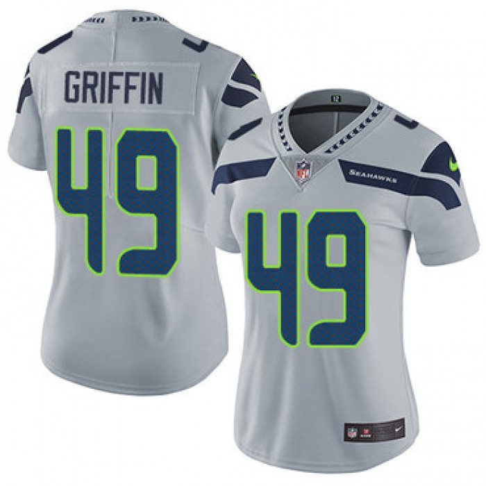 Nike Seahawks #49 Shaquem Griffin Grey Alternate Women's Stitched NFL Vapor Untouchable Limited Jersey