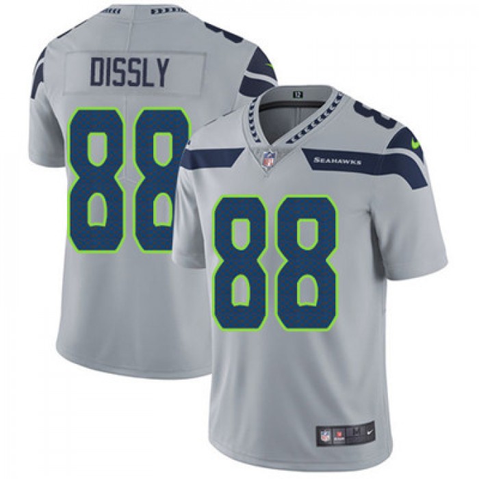 Nike Seattle Seahawks #88 Will Dissly Grey Alternate Men's Stitched NFL Vapor Untouchable Limited Jersey