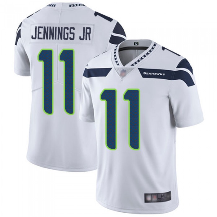 Seahawks #11 Gary Jennings Jr. White Men's Stitched Football Vapor Untouchable Limited Jersey