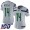 Seahawks #14 D.K. Metcalf Grey Alternate Women's Stitched Football 100th Season Vapor Limited Jersey