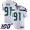 Seahawks #91 Jarran Reed White Men's Stitched Football 100th Season Vapor Limited Jersey