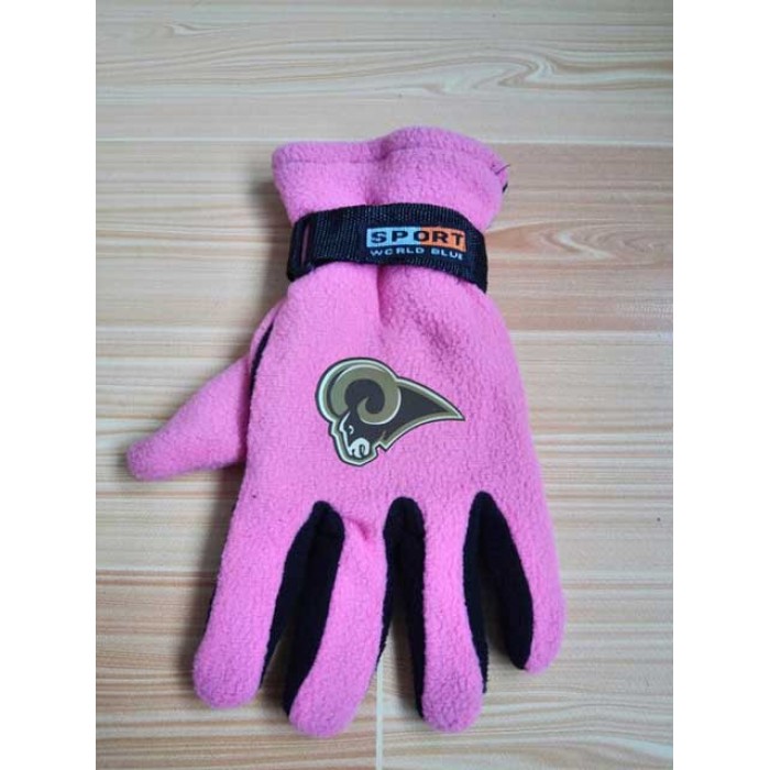Los Angeles Rams NFL Adult Winter Warm Gloves Pink