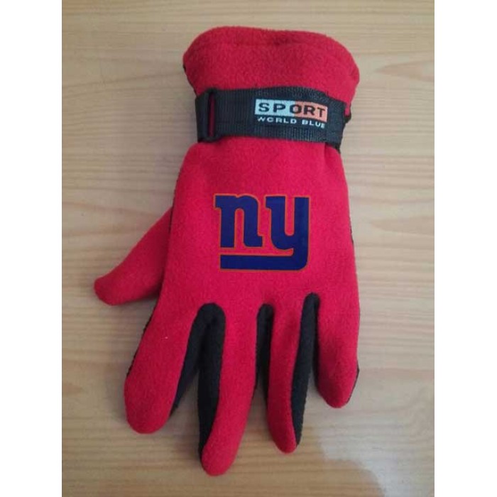 New York Giants NFL Adult Winter Warm Gloves Red