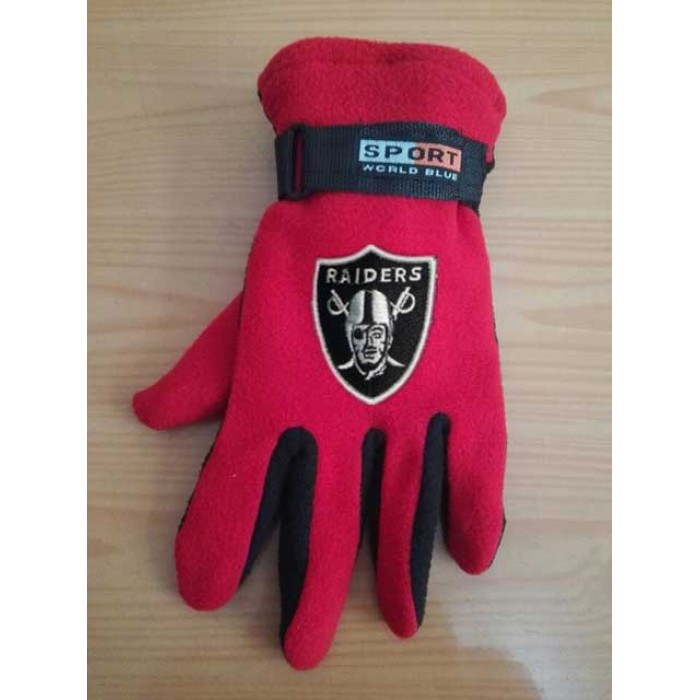 Oakland Raiders NFL Adult Winter Warm Gloves Red