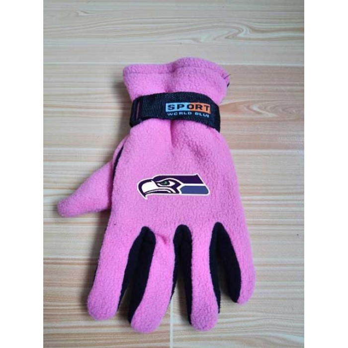 Seattle Seahawks NFL Adult Winter Warm Gloves Pink