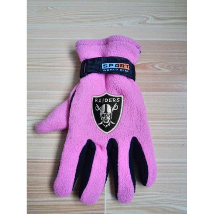 Oakland Raiders NFL Adult Winter Warm Gloves Pink