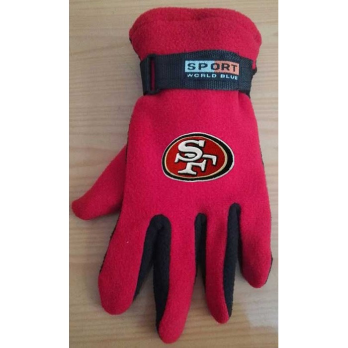 San Francisco 49ers NFL Adult Winter Warm Gloves Red