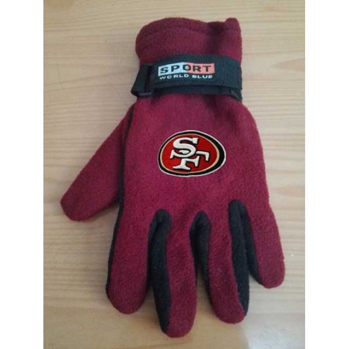 San Francisco 49ers NFL Adult Winter Warm Gloves Burgundy