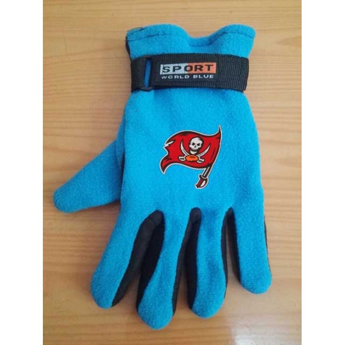 Tampa Bay Buccaneers NFL Adult Winter Warm Gloves Light Blue