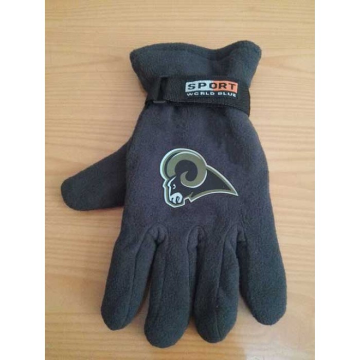 Los Angeles Rams NFL Adult Winter Warm Gloves Dark Gray