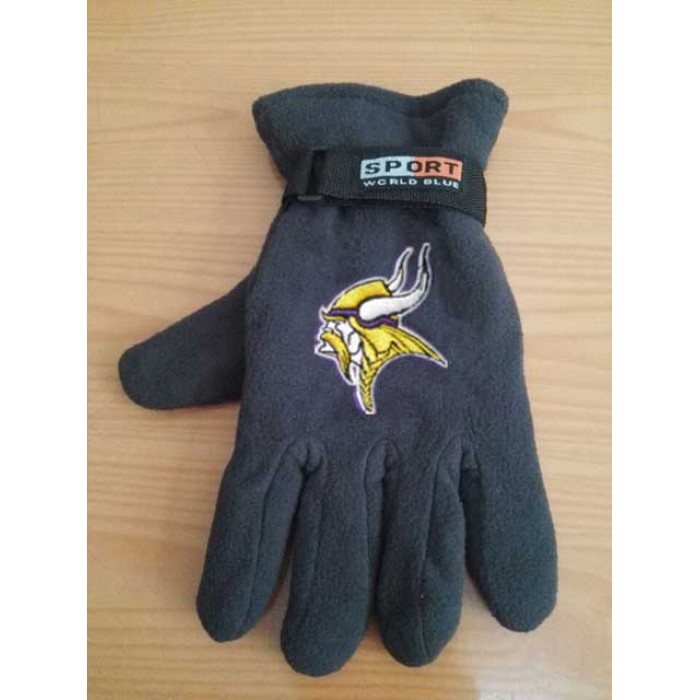 Minnesota Vikings NFL Adult Winter Warm Gloves Dark Gray