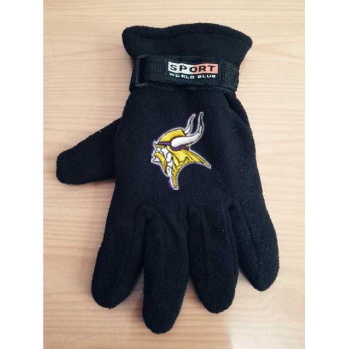 Minnesota Vikings NFL Adult Winter Warm Gloves Black
