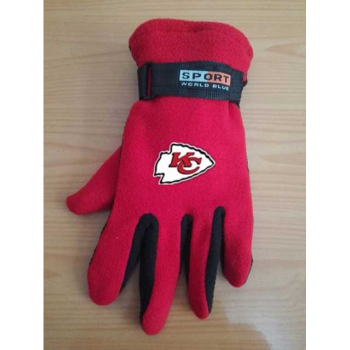 Kansas City Chiefs NFL Adult Winter Warm Gloves Red