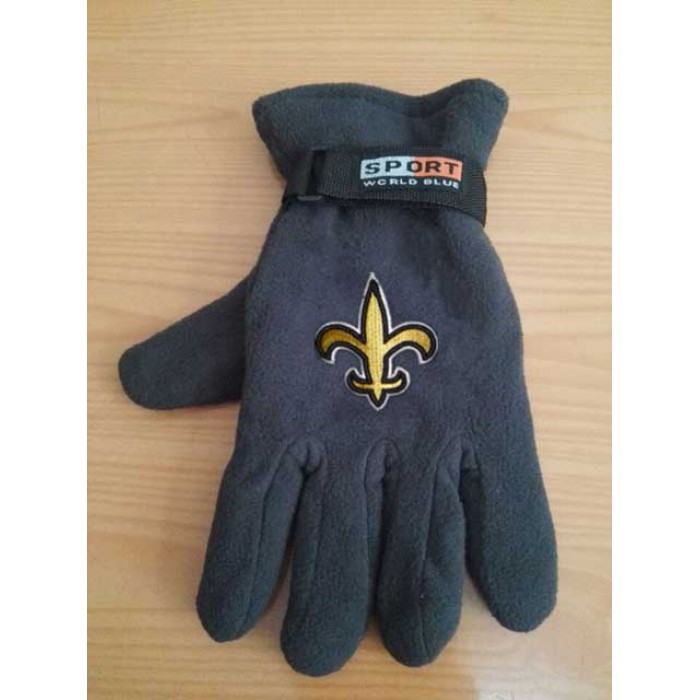 New Orleans Saints NFL Adult Winter Warm Gloves Dark Gray