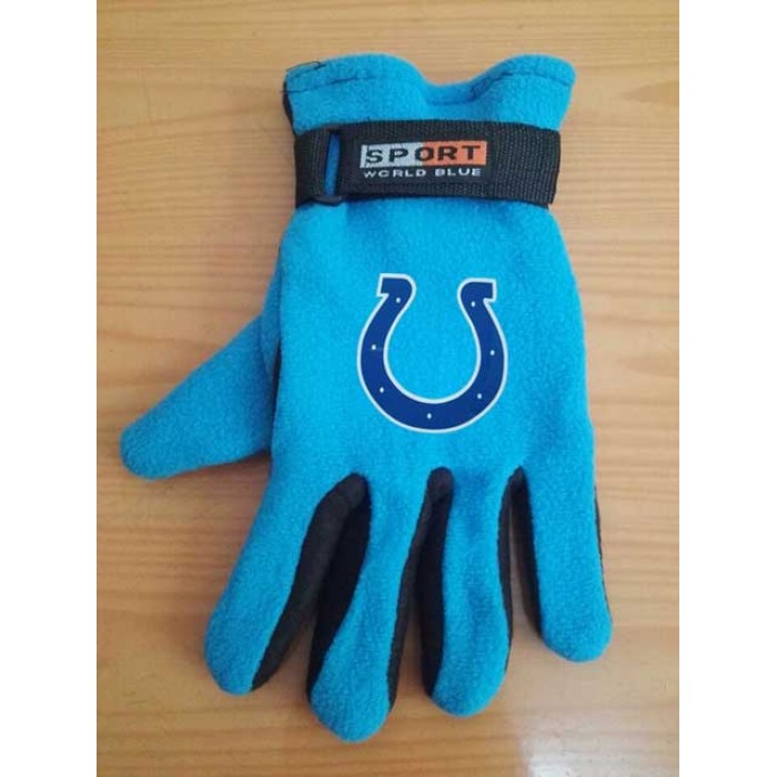 Indianapolis Colts NFL Adult Winter Warm Gloves Light Blue