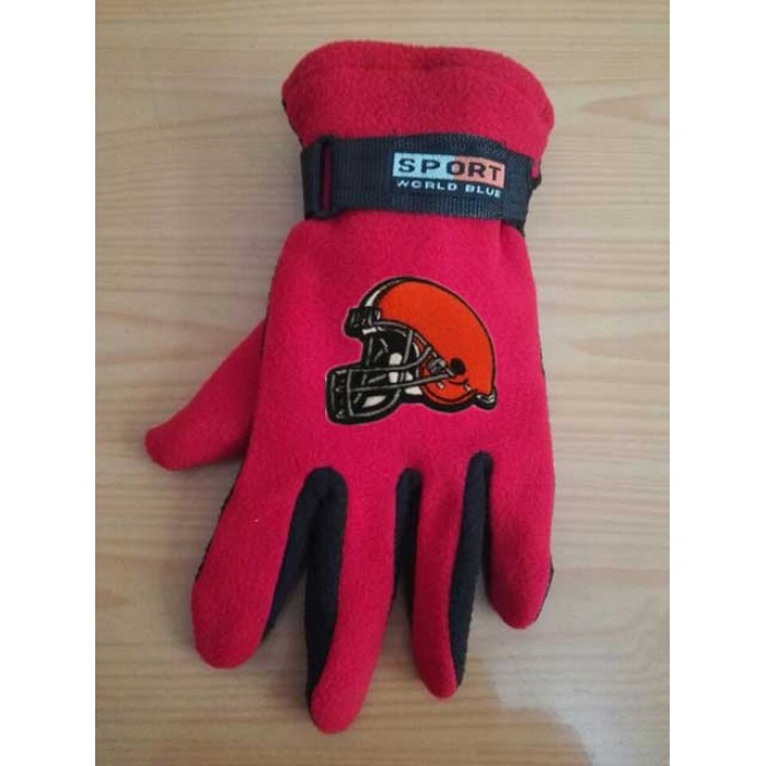 Cleveland Browns NFL Adult Winter Warm Gloves Red