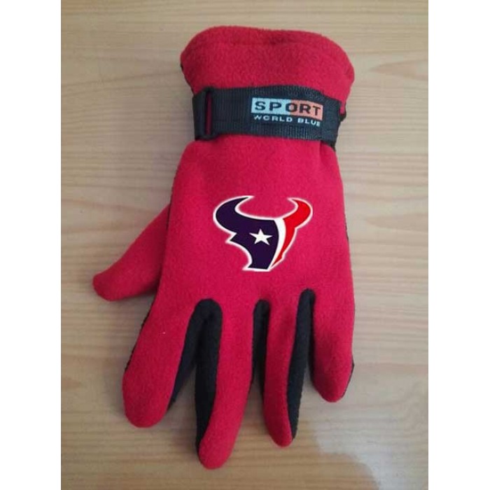 Houston Texans NFL Adult Winter Warm Gloves Red