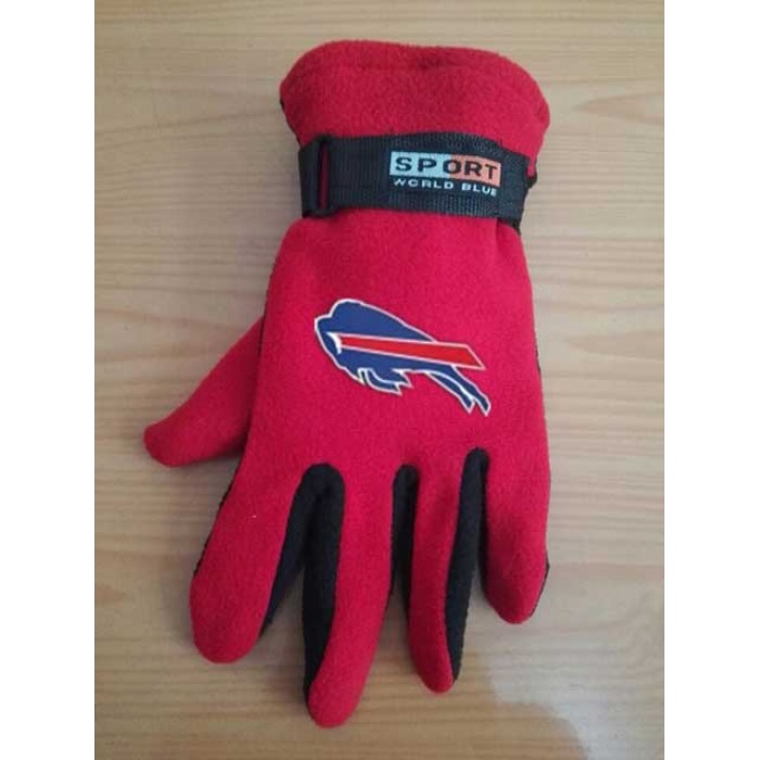 Buffalo Bills NFL Adult Winter Warm Gloves Red