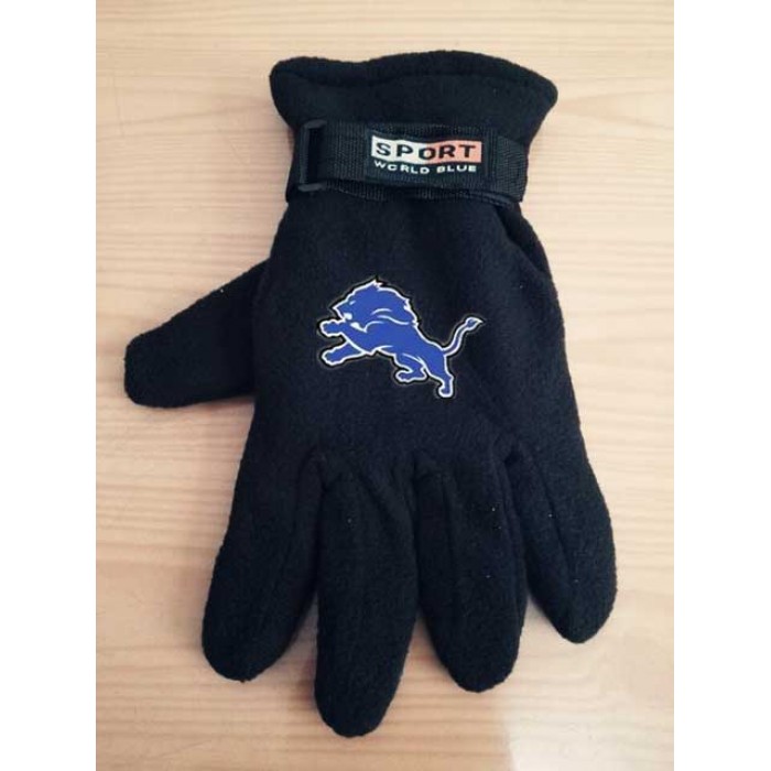 Detroit Lions NFL Adult Winter Warm Gloves Black
