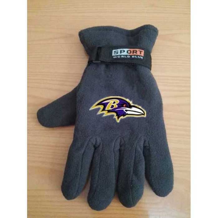 Baltimore Ravens NFL Adult Winter Warm Gloves Dark Gray