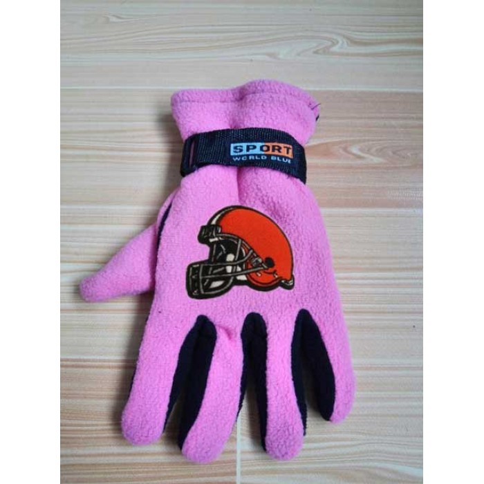 Cleveland Browns NFL Adult Winter Warm Gloves Pink