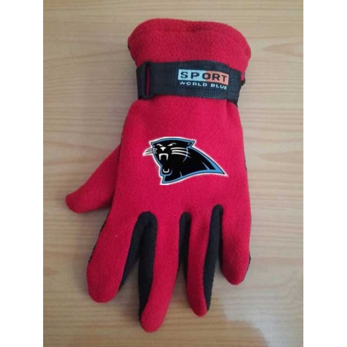 Carolina Panthers NFL Adult Winter Warm Gloves Red