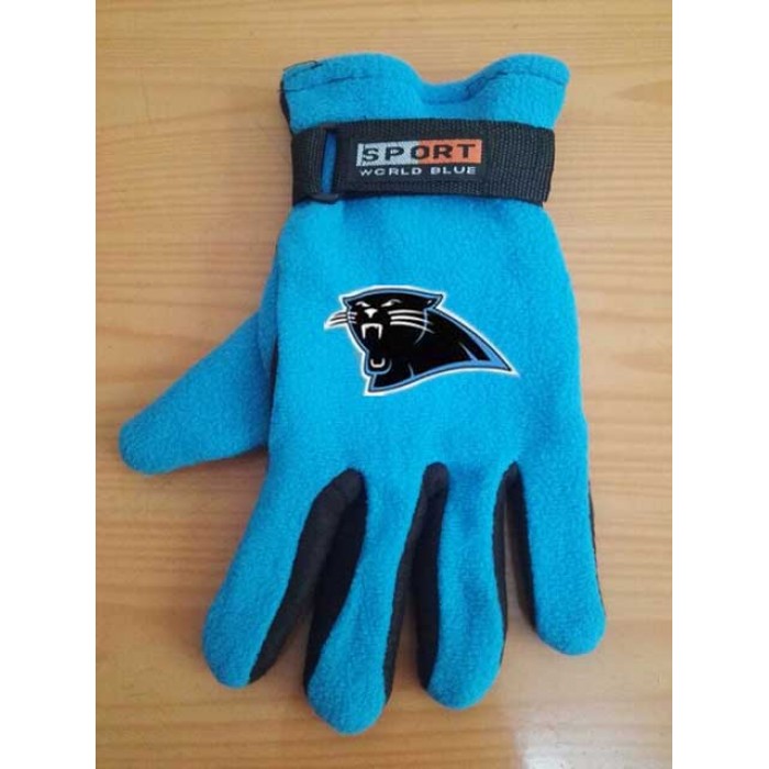 Carolina Panthers NFL Adult Winter Warm Gloves Blue