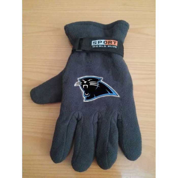 Carolina Panthers NFL Adult Winter Warm Gloves Dark Gray