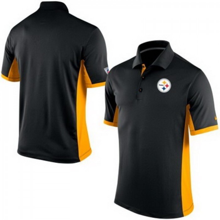 Men's Pittsburgh Steelers Nike Black Team Issue Performance Polo