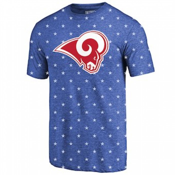 Men's Los Angeles Rams NFL Pro Line by Fanatics Branded Royal Star Spangled T-Shirt