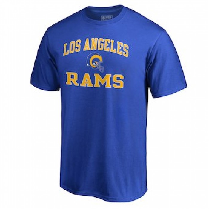 Men's Los Angeles Rams NFL Pro Line by Fanatics Branded Blue Vintage Collection Victory Arch Big & Tall T-Shirt