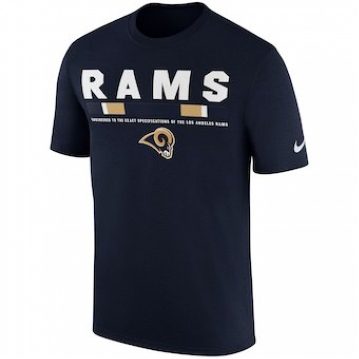 Men's Los Angeles Rams Nike Navy Sideline Legend Staff Performance T-Shirt