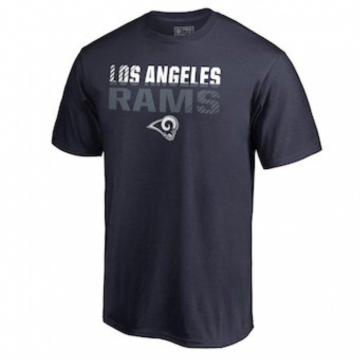 Men's Los Angeles Rams NFL Pro Line by Fanatics Branded Navy Iconic Collection Fade Out T-Shirt