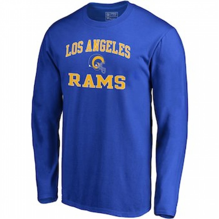 Men's Los Angeles Rams NFL Pro Line by Fanatics Branded Royal Vintage Victory Arch Long Sleeve T-Shirt